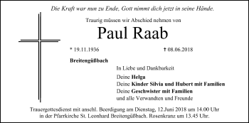 Anzeige von Paul Raab von MGO
