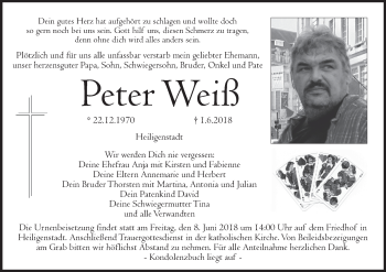 Anzeige von Peter Weiß von MGO