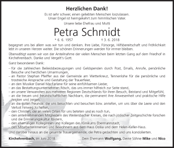 Anzeige von Petra Schmidt von MGO