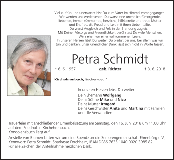Anzeige von Petra Schmidt von MGO