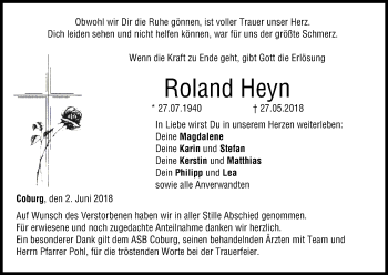 Anzeige von Roland Heyn von MGO