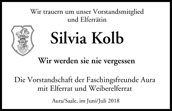 Anzeige von Silvia Kolb von MGO