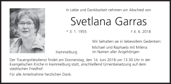 Anzeige von Svetlana Garras von MGO