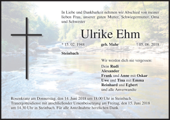 Anzeige von Ulrike Ehm von MGO