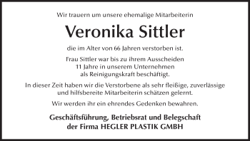 Anzeige von Veronika Sittler von MGO