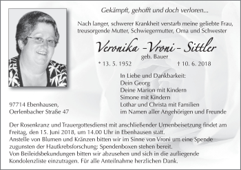 Anzeige von Veronika Sittler von MGO