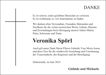 Anzeige von Veronika Spörl von MGO