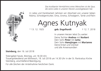 Anzeige von Agnes Kutnyak von MGO