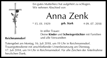 Anzeige von Anna Zenk von MGO