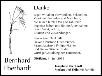 Anzeige von Bernhard Eberhardt von MGO