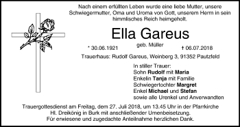 Anzeige von Ella Gareus von MGO