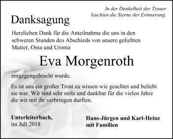 Anzeige von Eva Morgenroth von MGO