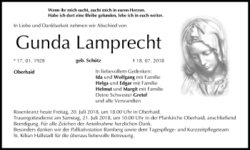 Anzeige von Gunda Lamprecht von MGO