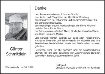 Anzeige von Günter Schmittlein von MGO