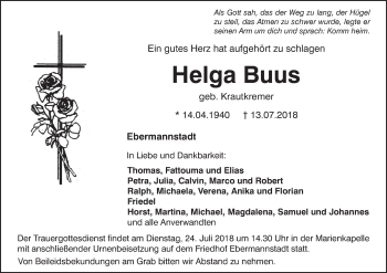 Anzeige von Helga Buus von MGO