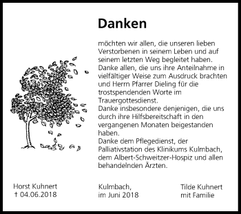 Anzeige von Horst Kuhnert von MGO