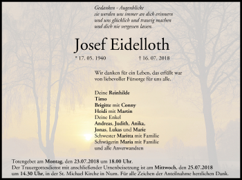 Anzeige von Josef Eidelloth von MGO