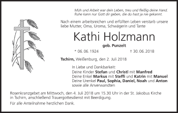 Anzeige von Kathi Holzmann von MGO