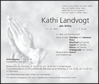 Anzeige von Kathi Landvogt von MGO
