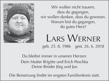 Anzeige von Lars Werner von MGO