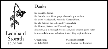 Anzeige von Leonhard Storath von MGO