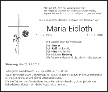 Anzeige von Maria Eidloth von MGO