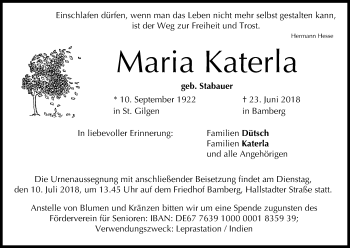 Anzeige von Maria Katerla von MGO