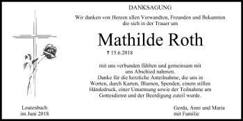 Anzeige von Mathilde Roth von MGO