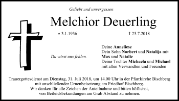 Anzeige von Melchior Deuerling von MGO