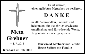 Anzeige von Meta Grebner von MGO
