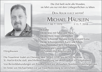 Anzeige von Michael Häuslein von MGO