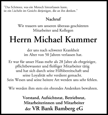 Anzeige von Michael Kummer von MGO