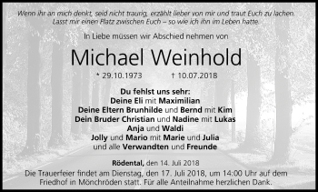 Anzeige von Michael Weinhold von MGO