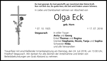 Anzeige von Olga Eck von MGO