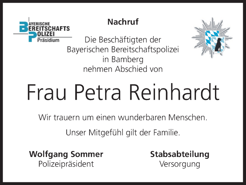  Traueranzeige für Petra Reinhardt vom 12.07.2018 aus MGO