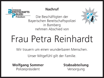 Anzeige von Petra Reinhardt von MGO