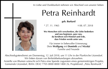 Anzeige von Petra Reinhardt von MGO