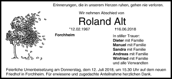 Anzeige von Roland Alt von MGO