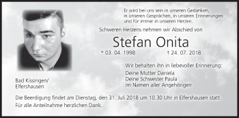 Anzeige von Stefan Onita von MGO