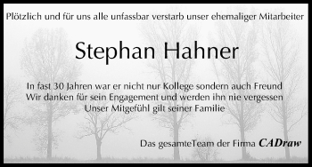 Anzeige von Stephan Hahner von MGO