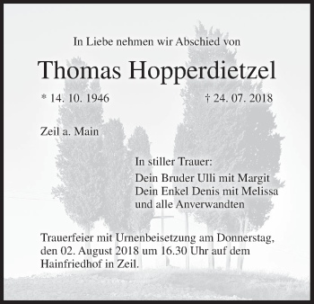 Anzeige von Thomas Hopperdietzel von MGO