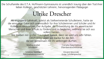 Anzeige von Ulrike Drescher von MGO