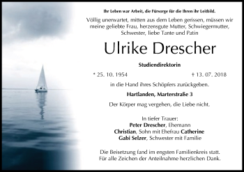 Anzeige von Ulrike Drescher von MGO