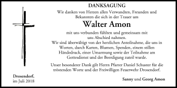 Anzeige von Walter Amon von MGO