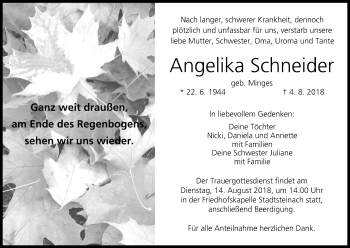 Anzeige von Angelika Schneider von MGO