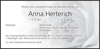 Anzeige von Anna Herterich von MGO