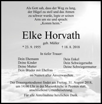 Anzeige von Elke Horvath von MGO