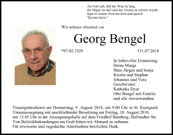 Anzeige von Georg Bengel von MGO