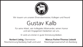 Anzeige von Gustav Kalb von MGO