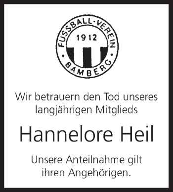 Anzeige von Hannelore Heil von MGO